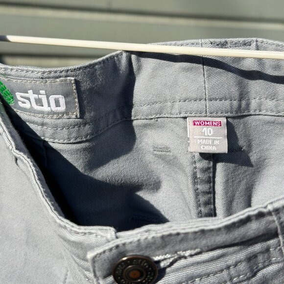 STIO women's rivet canvas utility pant blue - Picture 3 of 5